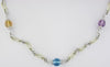 20.75CT DIAMOND & AAA MULTI GEM 14K WHITE GOLD 3D BY THE YARD LINK LOVE NECKLACE
