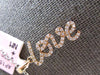 ESTATE .16CT DIAMOND 14KT ROSE GOLD 3D SCRIPT LOVE FLOATING PENDANT