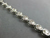 ESTATE LARGE 3.01CT DIAMOND 14KT WHITE GOLD 3D ROUND BEZEL PRONG TENNIS BRACELET