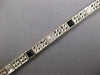 LONG ART DECO 1.60CT OLD MINE DIAMOND & AAA SAPPHIRE 14KT WHITE GOLD 3D BRACELET