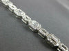 4.54CT DIAMOND 18K WHITE GOLD ROUND & EMERALD CUT SQUARE OCTAGON TENNIS BRACELET