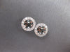 ESTATE .54CT DIAMOND 18KT WHITE GOLD 3D CLASSIC ROUND EARRING JACKETS
