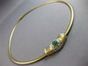 1.66CT DIAMOND & AAA EMERALD 14KT 2 TONE GOLD OVAL & ROUND SLIDER OMEGA NECKLACE