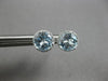 2.25CT DIAMOND & AAA BLUE TOPAZ 14KT WHITE GOLD ROUND CLASSIC HALO STUD EARRINGS