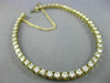 ESTATE LONG 4.26CT ROUND DIAMOND 14KT YELLOW GOLD 3D CLASSIC TENNIS BRACELET 3mm