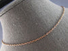 ESTATE CLASSIC 18KT ROSE GOLD 2MM 16-18" LOBSTER LOCK CHAIN NECKLACE #28123