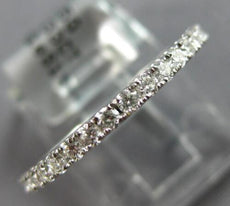 .33CT DIAMOND 18K WHITE GOLD 3D ROUND 2mm SEMI ETERNITY WEDDING ANNIVERSARY RING