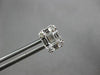 .97CT DIAMOND 18KT WHITE GOLD 3D ROUND & BAGUETTE INVISIBLE SQUARE STUD EARRINGS