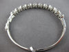LARGE 4.99CT DIAMOND 18KT WHITE GOLD FLOWER SEMI ETERNITY CUFF BANGLE BRACELET