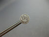 ESTATE .70CT DIAMOND 14KT WHITE GOLD 3D CLASSIC ROUND CLUSTER HALO STUD EARRINGS