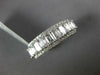 WIDE 3.75CT DIAMOND 18KT WHITE GOLD ROUND & BAGUETTE ETERNITY ANNIVERSARY RING