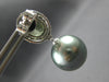 6.58CT DIAMOND & AAA GREEN TOURMALINE & TAHITIAN PEARL 18KT WHITE GOLD EARRINGS