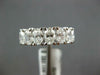 WIDE 5.67CT DIAMOND 18K WHITE GOLD OVAL & ROUND 5 STONE WEDDING ANNIVERSARY RING