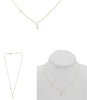 .08CT DIAMOND 14KT YELLOW GOLD 3D INITIAL L SOLITAIRE BY THE YARD FUN NECKLACE