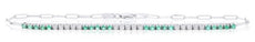 1.05CT DIAMOND & AAA EMERALD 14KT WHITE GOLD SEMI ETERNITY LINK TENNIS BRACELET