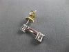 ESTATE .30CT DIAMOND 18KT WHITE GOLD 2 STONE SOLITAIRE HANGING EARRINGS #9446