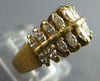 ESTATE WIDE .85CT DIAMOND 14KT YELLOW GOLD 3D MARQUISE PYRAMID ANNIVERSARY RING