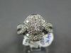 ESTATE LARGE 1.80CT DIAMOND 14KT WHITE GOLD FLOWER CLUSTER FRIENDSHIP LOVE RING