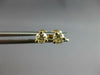 .50CT DIAMOND 14KT YELLOW GOLD SOLITAIRE 3 PRONG SCREWBACK STUD EARRINGS #27603