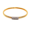 .40CT DIAMOND 18K 2 TONE GOLD 3D RECTANGULAR SNAKE FLEXIBLE CUFF BANGLE BRACELET