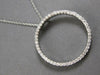 ESTATE LARGE 2.0CT DIAMOND 14KT WHITE GOLD ROUND CIRCLE OF LIFE FLOATING PENDANT