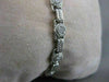 ANTIQUE 1CTW DIAMOND 14KT WHITE GOLD BEZEL ROPE FILIGREE BRACELET 6MM 7" #18775