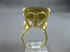ANTIQUE EXTRA LARGE 80CT DIAMOND & AAA YELLOW TOPAZ 14KT YELLOW GOLD RING #27538