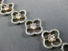 WIDE GIA 4.16CT WHITE & PINK DIAMOND 18KT WHITE & ROSE GOLD 3D TENNIS BRACELET