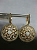 LARGE 1.02CT WHITE & CHOCOLATE FANCY DIAMOND 14KT ROSE GOLD FUN HANGING EARRINGS