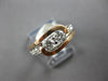 .80CT DIAMOND 14K WHITE & ROSE GOLD CLASSIC ROUND CRISS CROSS INFINITY LOVE RING