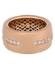 WIDE .80CT DIAMOND 18K ROSE GOLD ETERNITY MATTE & SHINY WEDDING ANNIVERSARY RING