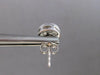 ESTATE .28CT DIAMOND 14KT WHITE GOLD ROUND INVISIBLE BEZEL CLUSTER STUD EARRINGS