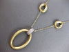 .30CT DIAMOND 14KT 2 TONE GOLD 3D OPEN OVAL LOVE KNOT BY THE YARD LOVE NECKLACE