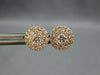 ESTATE .51CT DIAMOND 18KT YELLOW GOLD CLUSTER INVISIBLE HALO EARRING JACKET SET