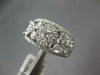 LARGE 1.48CT DIAMOND 18KT WHITE GOLD FLOWER BUTTERFLY FILIGREE ANNIVERSARY RING