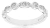 .36CT DIAMOND 14K WHITE GOLD 3D ROUND & MARQUISE SHAPE FILIGREE ANNIVERSARY RING
