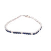 4.91CT DIAMOND & AAA SAPPHIRE 14KT WHITE GOLD 3D CLASSIC ROUND TENNIS BRACELET