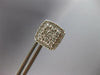 ESTATE .75CT DIAMOND 14KT WHITE GOLD CLASSIC CLUSTER SQUARE HALO STUD EARRINGS