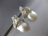 EXTRA LARGE 2.27CT DIAMOND & AAA SOUTH SEA PEARL 18K WHITE GOLD CLIP ON EARRINGS