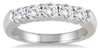 .75CT DIAMOND 14K WHITE GOLD ROUND 5 STONE SHARED PRONG WEDDING ANNIVERSARY RING