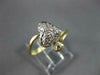 ESTATE .10CT DIAMOND 14KT 2 TONE GOLD DOUBLE HEART CRISS CROSS LOVE RING #27301