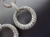 ESTATE 2.90CT DIAMOND 18KT WHITE GOLD CIRCLE OF LIFE GRADUATING HANGING EARRINGS