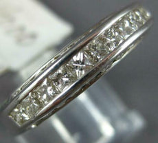 1.26CT DIAMOND 14KT WHITE GOLD ROUND & PRINCESS CHANNEL WEDDING ANNIVERSARY RING