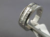 WIDE .80CT DIAMOND PLATINUM 3D PRINCESS CHANNEL 2 ROW WEDDING ANNIVERSARY RING