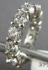 LARGE 6.07CT DIAMOND 14KT WHITE GOLD 3D ROUND ETERNITY WEDDING ANNIVERSARY RING