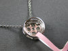 ESTATE .54CT DIAMOND 14KT WHITE GOLD CLASSIC ROUND CLUSTER HALO FLOATING PENDANT