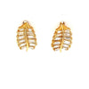 ESTATE .77CT DIAMOND 18KT WHITE GOLD 3D CLASSIC BAGUETTE LEAF HANGING EARRINGS