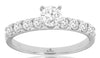 .96CT DIAMOND 14KT WHITE GOLD 3D SOLITAIRE SEMI ETERNITY ROUND ENGAGEMENT RING
