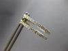 ESTATE .95CT DIAMOND 14K 2 TONE GOLD 3D CLASSIC INSIDE OUT HOOP HANGING EARRINGS