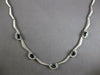 4.65CT DIAMOND & AAA SAPPHIRE 14KT WHITE GOLD MULTI FLOWER BY THE YARD NECKLACE